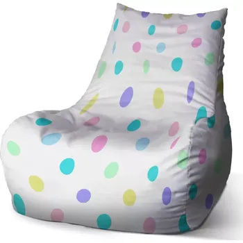 Sedací pytel Sablio Sedací vak Bean Puntík vedle puntíku - 100 x 90 x 45 cm