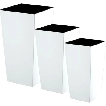 Květináč Květináč plast bílý Kadax 34 cm x 34 cm x 68 cm