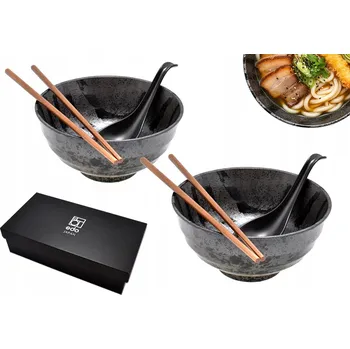 Sada 2 misek s lžícemi a hůlkami - Kemuri Black 800 ml BOX