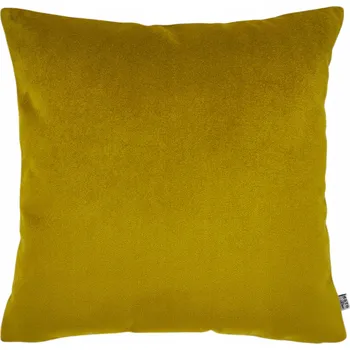 Povlak na dekorativní polštářek DEKORAČNÍ povlak na polštář velur samet hořčice olivová 40x40