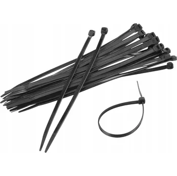 Stahovací páska 4,8x400mm STAHOVACÍ PÁSKY PEVNÉ ČERNÉ UV 25 ks