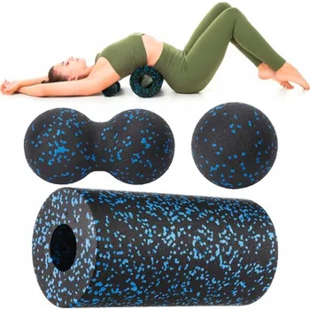 SADA MASÁŽNÍHO VÁLCE, MÍČKU A DUOBALLU PRO MASÁŽ TĚLA, NOHOU A RUKOU Z EPP