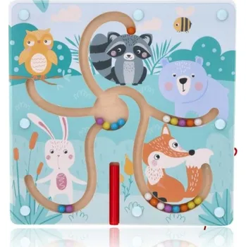 Dřevěná hračka Labyrint magnetický / Les