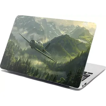 samolepka Sablio Samolepka na notebook Bojové letadlo v horách - 29x20 cm