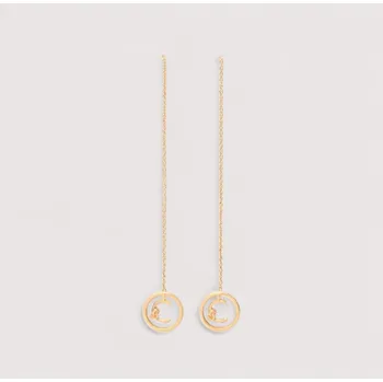 Náušnice COCCINELLE C-ME PENDANT NÁUŠNICE GOLD AW25