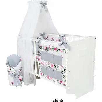 Dětská postýlka Postýlka s kompletní výbavou - kokarda sloník