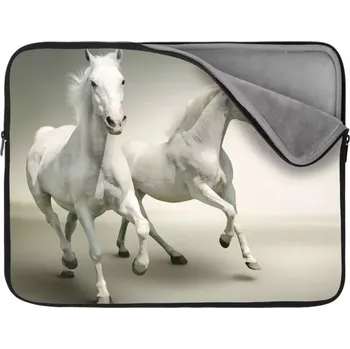 pouzdro na notebook Sablio Obal na notebook Dva bílí koně - 17"