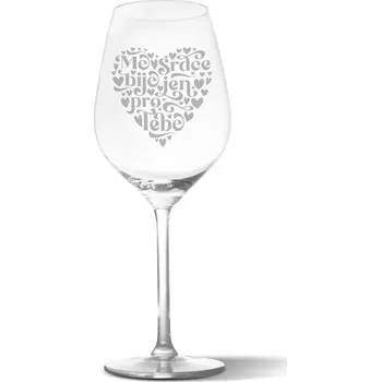 Víno Sablio Sklenička na víno Mé srdce bije jen pro Tebe: 49 cl