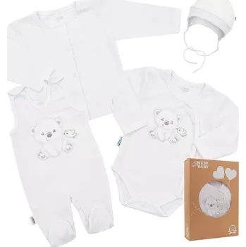 Kojenecká souprava Kojenecká souprava do porodnice New Baby Sweet Bear bílá 62 (3–6 měsíců)