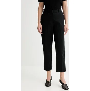 Dámské kalhoty Kalhoty Calvin Klein dámské, černá barva, high waist, LV044B916G 99X, vel. XS