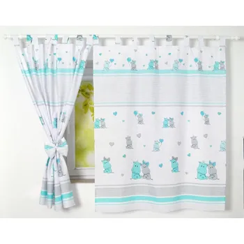 Dětské závěsy 120x160 cm - Hroši