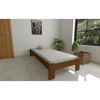 Postel Postel z masivu borovice Adam 90x200 cm dub + rošt ZDARMA