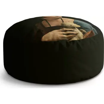 Taburet Sablio Taburet Circle Dáma s hranostajem - Leonardo da Vinci: 38x48 cm