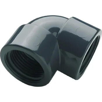 Vodovodní potrubí Koleno 90° kónické tlakové PVC-U Plimat, 3˝ x 3˝, vnitřní závit x vnitřní závit