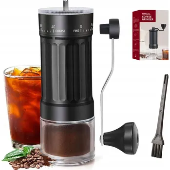 Mlýnek na kávu Ruční mlýnek na kávu, zrnka a koření – moderní design, klasický styl