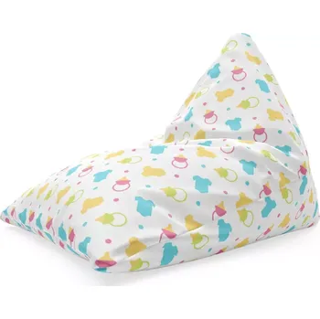 Sedací pytel Sablio Sedací vak Triangl Dudlíky a body: 120 x 100 x 100 cm