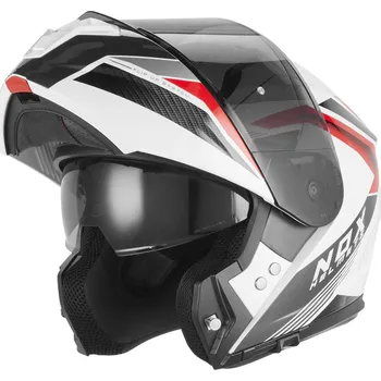 Helma na motorku Výklopná přilba N968 SHIFT, NOX (bílá,červená) 2026