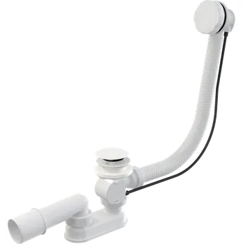 Alca Sifon vanový automat, délka 57 cm, kov, bílá-mat A55KM-WHITE