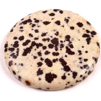 Přírodní kámen Kabošon Dalmatin Jaspis č.7410 (33x6mm)