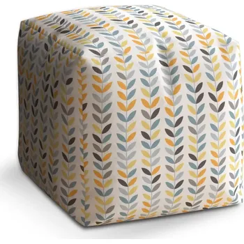 Taburet Sablio Taburet Cube Barevné lístky: 40x40x40 cm