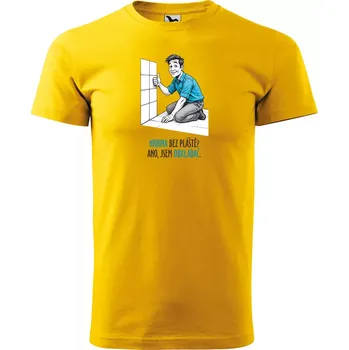 Pánské tričko Sablio Tričko s potiskem Ano, jsem obkladač - žluté 2XL