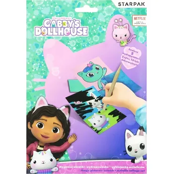 omalovánky Škrabací obrázky Gabby´s s dekoračními fóliemi