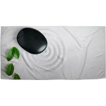 Osuška Sablio Ručník Listy a kámen - 50x100 cm
