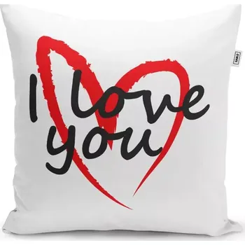 Polštář Sablio Polštář I Love you srdce: 40x40 cm