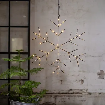 Vánoční osvětlení Star trading Dekorační svítící vločka STAR 45 cm černá