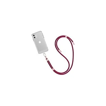 WG - Crossbody lace strap/transparent/burgundy