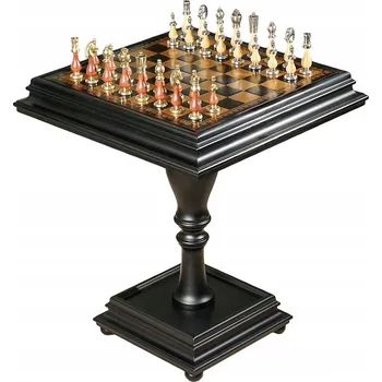 Šachy ŠACHOVÝ STŮL ITALFAMA - Lipové dřevo, Eko kůže - Figury Staunton