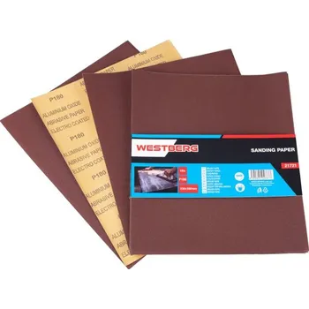 Brusný papír 10ks P180 papír brusný 230x280mm 21721