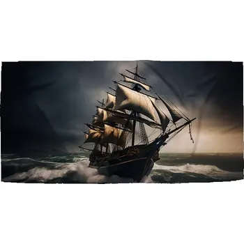 Osuška Sablio Ručník Plachetnice v rozbouřených vodách - 50x100 cm