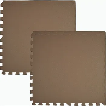 Pěnová podložka HUMBI 120 × 60 – velké voděodolné puzzle, bezpečné pro děti, tmavě béžová (cappuccino) – 2 ks