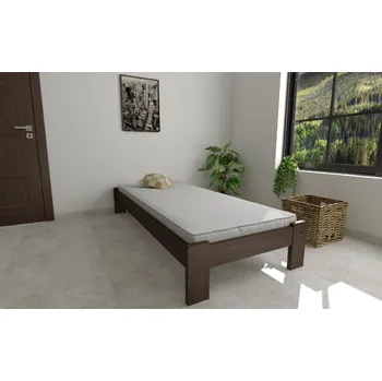 Postel Postel z masivu borovice Adam 90x200 cm ořech + rošt ZDARMA