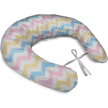 Polštář Sablio Těhotenský polštář Tříbarevné klikyháky
