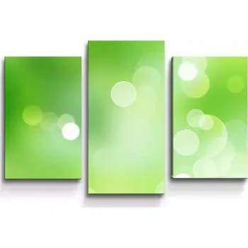 Obraz Sablio Obraz - 3-dílný Zelená abstrakce 2 - 75x50 cm