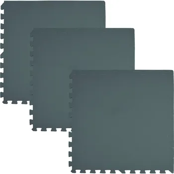 Měkká podlahová pěnová hrací podložka puzzle 180 × 60 cm, 3 ks, tmavě zelená