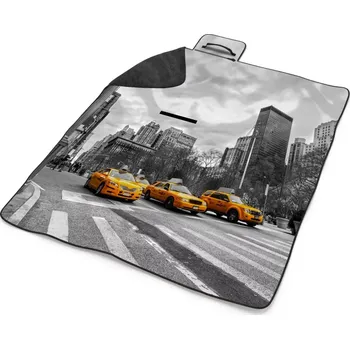 deka Sablio Plážová deka Žluté taxiky: 200x140 cm