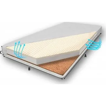 Matrace Matrace pěnová 120 x 60 x 12 cm latex / kokos