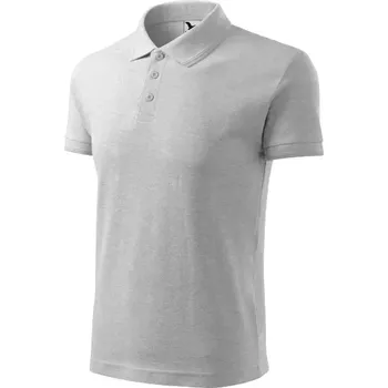 Pánská košile Pique Polo polokošile pánská světle šedý melír 2XL