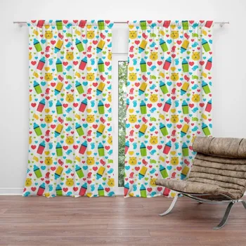 Závěs Sablio Závěs Dětské obrázky: 2ks 140x250cm