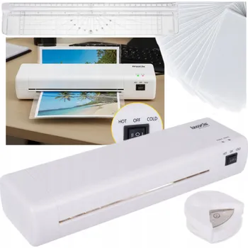 Kancelářská technika Laminátor A4 IZOXIS 4v1 sada svářečka řezačka zaoblovač rohů + 60 fólií