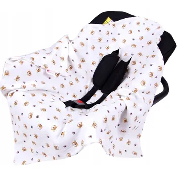 Dětská deka Mušelínová deka do autosedačky 80x80 cm - tygříci