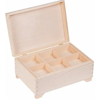 Dárková krabička Kufřík sosna - 20x29x13 cm - s přihrádkami