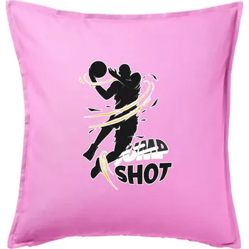 Polštář Basketball - jump shot - Polštář 50x50 - 50x50 - Pouze potah ( Růžová )