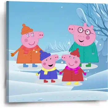 Obraz Sablio Obraz Prasátko Pepina Rodina - 50x50 cm