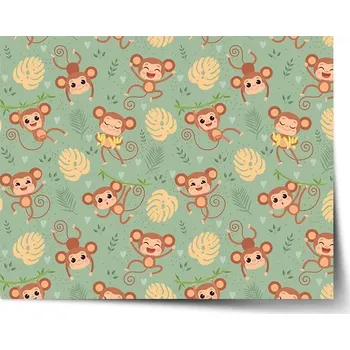 Plakát Sablio Plakát Roztomilé opičky - 60x40 cm