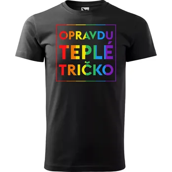 Pánské tričko Sablio Tričko s potiskem - Opravdu teplé tričko - černé L