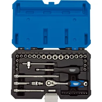 Sada metrických a palcových 1/4" nástrčných hlavic a ráčny DRAPER (40 kusů) 16445